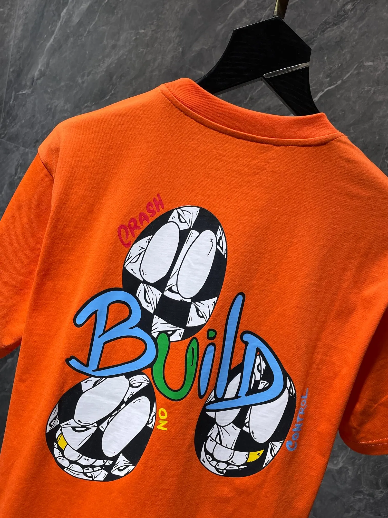 P126 New in summer Chrome Hearts 25ss High weight, environmentally friendly and high-quality top fabric 260g~270g Chrome Matty Boy graffiti short-sleeved counter synchronization 1:1 replica version Recommended color: customized orange Size: S, M, L, XL